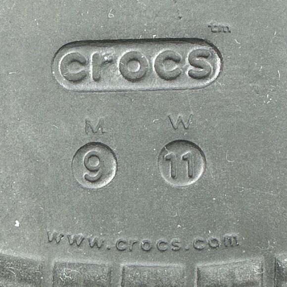 Crocs~Women’s~Black Two Strap Slides Open Toe Casual Comfort~Size 11 - Picture 10 of 10